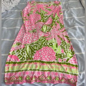 Women’s XXS Lilly Pulitzer pink and green pineapple dress￼